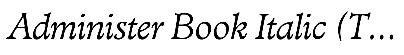 Administer Book Italic (TC)